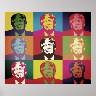 Affiche MultiColor Donald Trump