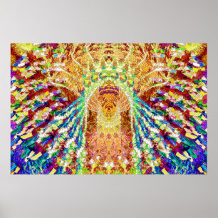 Affiche Multicolor dynamique Psychédélique Abstraite