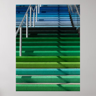 Affiche Multicolored stairs