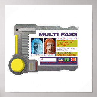 Affiche Multipass inspiré par le cinquième élément