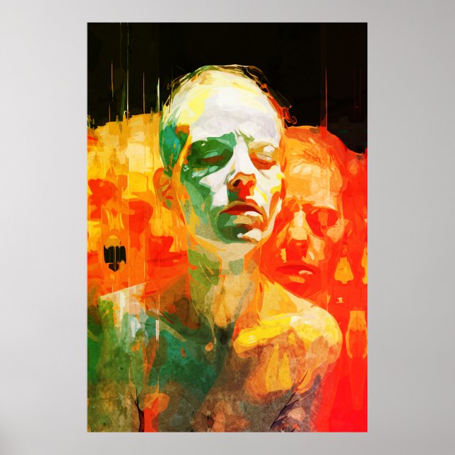 Affiche Multiplicité du Portrait Émotionnel Abstrait de l' (Devant)