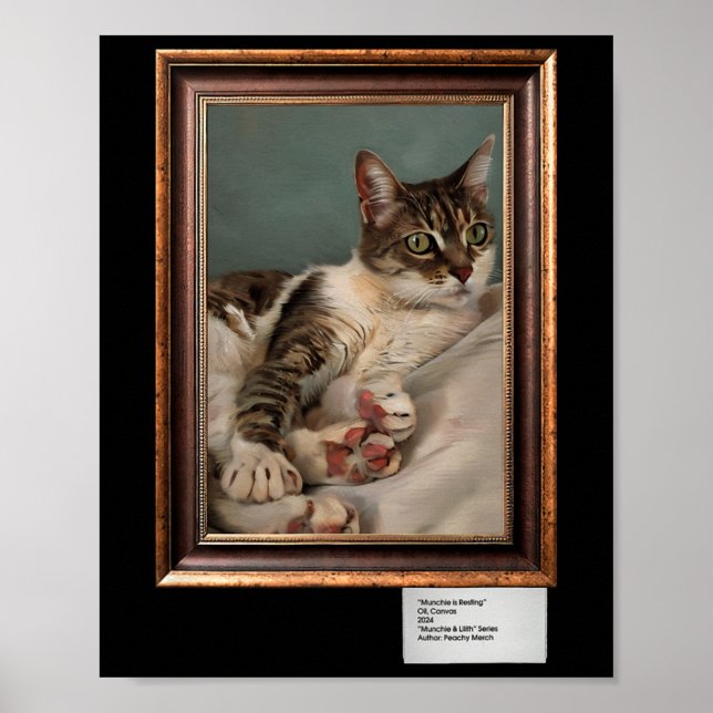 Affiche Munchie Le Chat Repose - Toile (Devant)