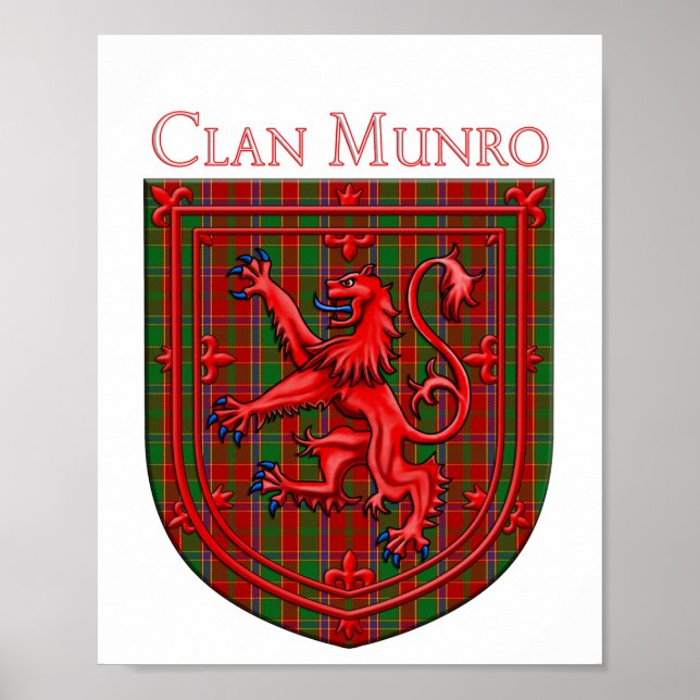 Affiche Munro Tartan Scottish Plaid Lion Rampant (Devant)