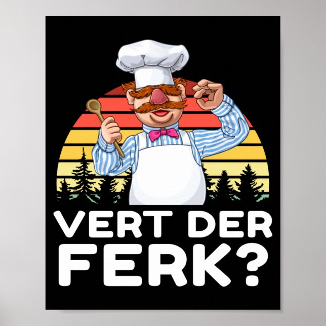 Affiche Muppet Show Swedish Chef Expletive New Funny Stic  (Devant)