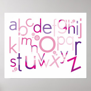 Affiche MUR ART :: TYPOGRAPHIE - alphabet tendance 2
