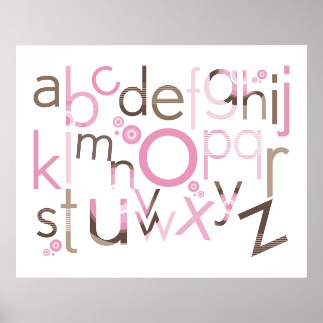 Affiche MUR ART :: TYPOGRAPHIE - alphabet tendance 5 (Devant)