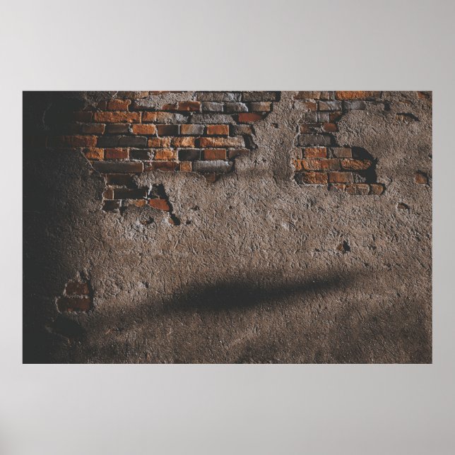 Affiche Mur avec briques cassées (Devant)