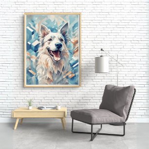 Affiche Mur d'Amoureux des chiens Art/ton bleu [2/3]