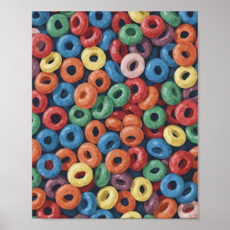 Affiche Mur d'art. Petit déjeuner coloré.