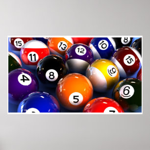 Affiche Mur de boule de billard