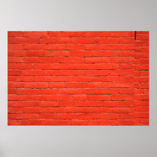 Affiche Mur de brique brique rouge