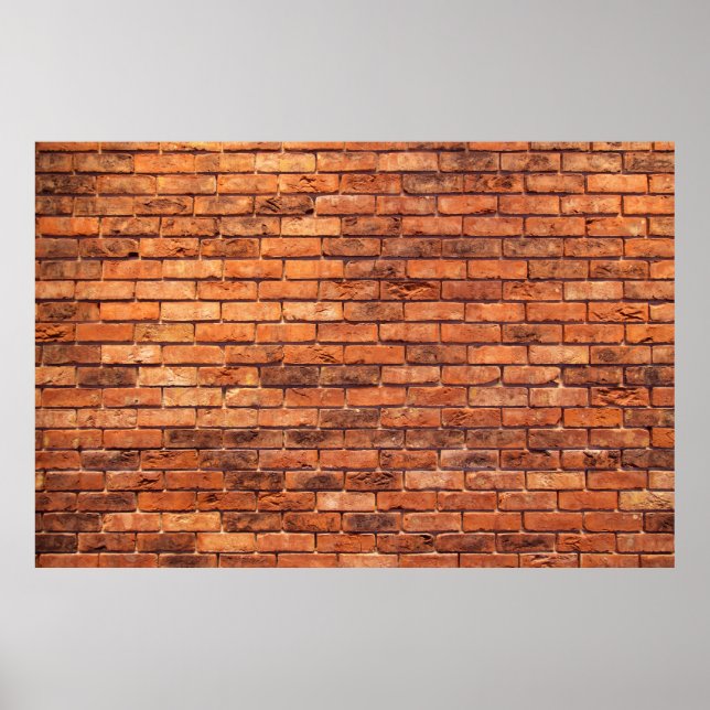 Affiche Mur de brique structure rouge maçonnerie (Devant)