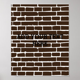 Affiche Mur de briques personnalisé
