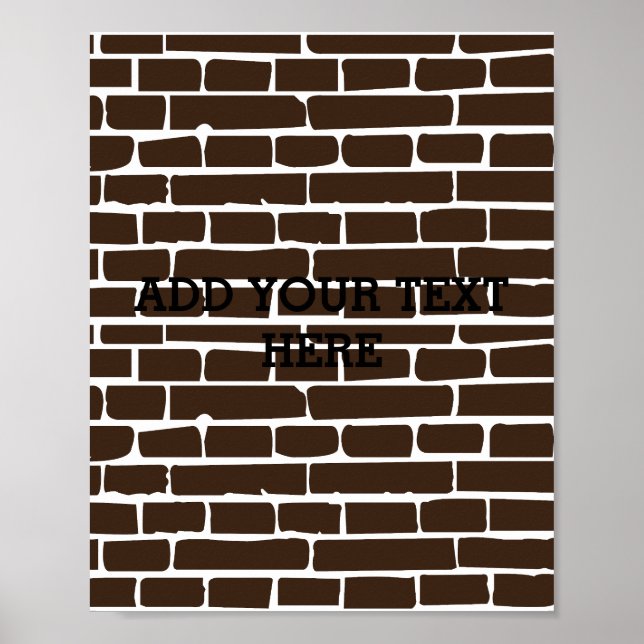 Affiche Mur de briques personnalisé (Devant)