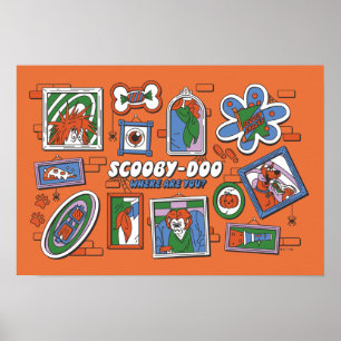 Affiche Mur de cadres photo d'Halloween de Scooby-Doo