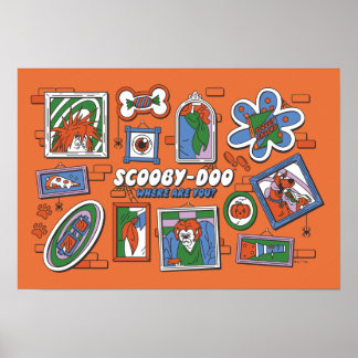 Affiche Mur de cadres photo d'Halloween de Scooby-Doo