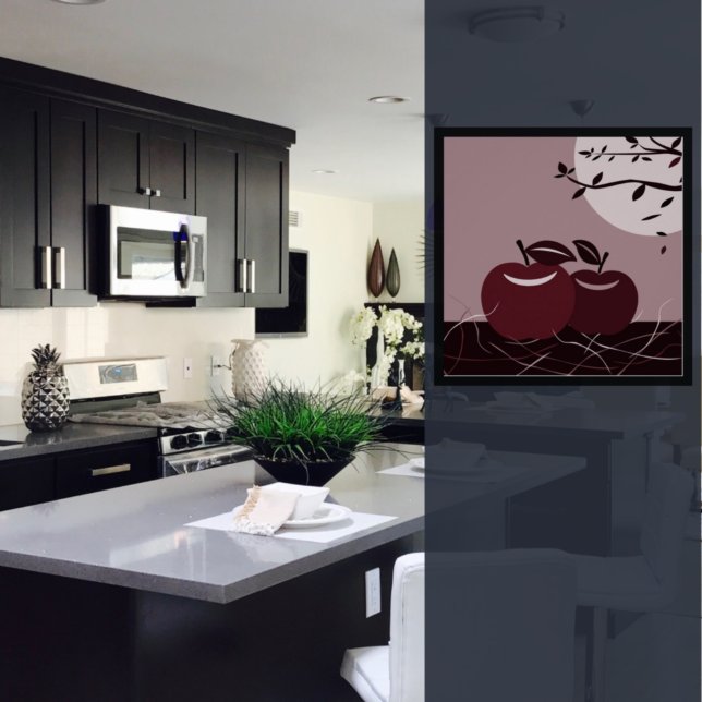 Affiche Mur de cuisine de pomme rouge suspendu (Créateur téléchargé)