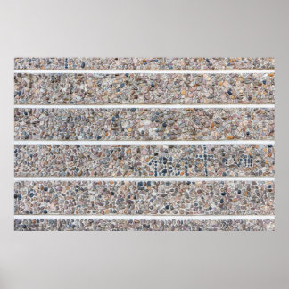 Affiche Mur de galets en béton