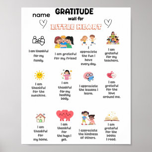Affiche Mur de gratitude pour petit cœur