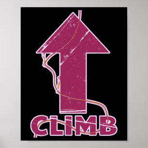Affiche Mur de grimpe Corde et dégaines 