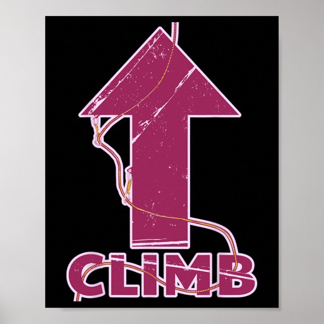 Affiche Mur de grimpe Corde et dégaines  (Devant)