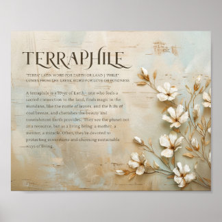 Affiche Mur de la nature, Décor rustique, Terraphile