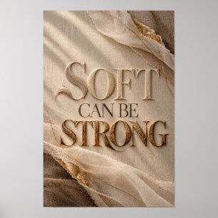 Affiche Mur de lettres dorées élégantes et fortes Can Be S