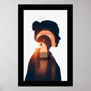 Affiche Mur de porte marocain Abstrait