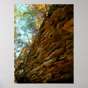 Affiche Mur de roches stratifiées