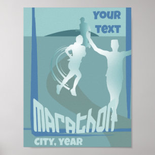 Affiche Mur décoré de souvenirs de marathon