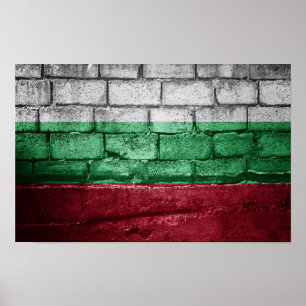 Affiche Mur drapeau de Bulgarie