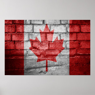 Affiche Mur du drapeau du Canada
