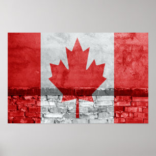 Affiche Mur du drapeau du Canada
