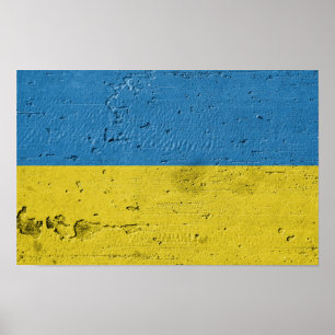 Affiche Mur du drapeau ukrainien