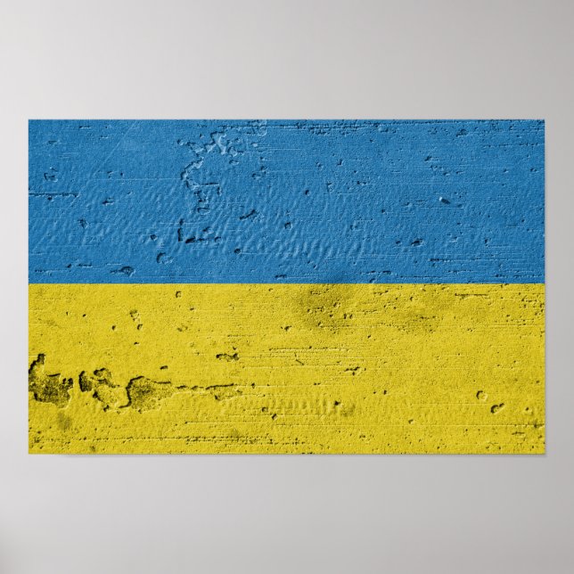 Affiche Mur du drapeau ukrainien (Devant)