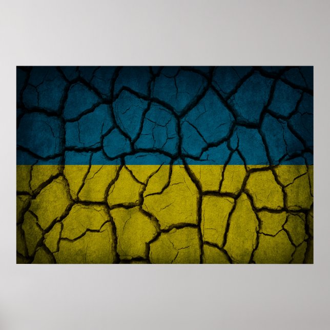 Affiche Mur du drapeau ukrainien (Devant)