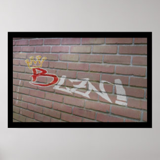 Affiche Mur en brique blonde