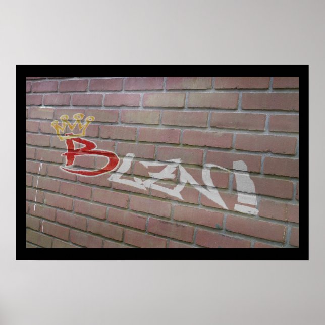 Affiche Mur en brique blonde (Devant)