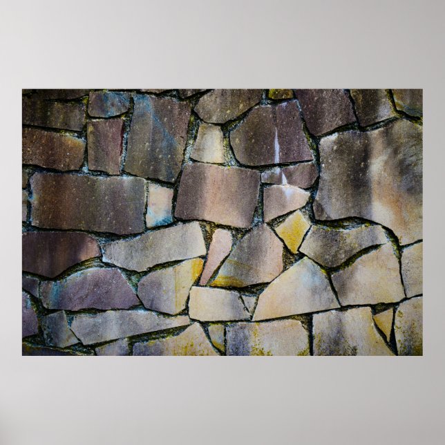 Affiche Mur en brique gris (Devant)