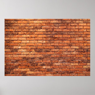 Affiche Mur en brique structure rouge
