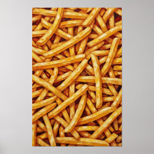 Affiche Mur. frites françaises.