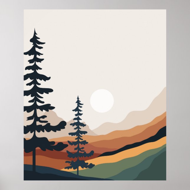 Affiche Mur minimal et nature (Devant)