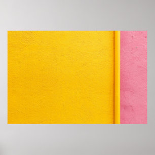 AFFICHE MUR PEINTE JAUNE - INSPIRATION COLORÉE POUR UN