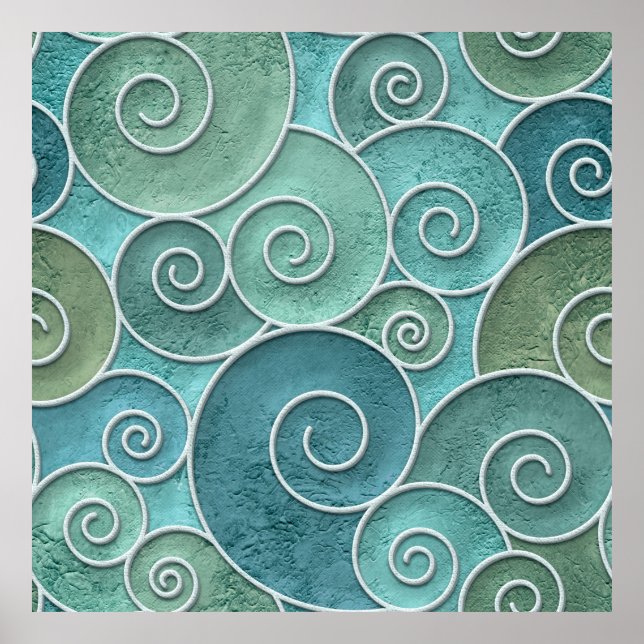 Affiche Mur plâtre texture transparente avec motif tourbil (Devant)