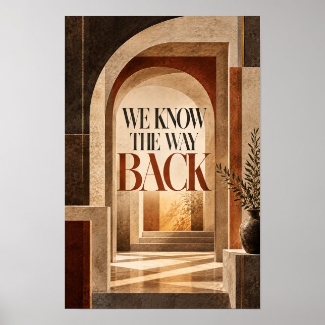 Affiche Mur typographique architectural « Nous connaissons (Devant)