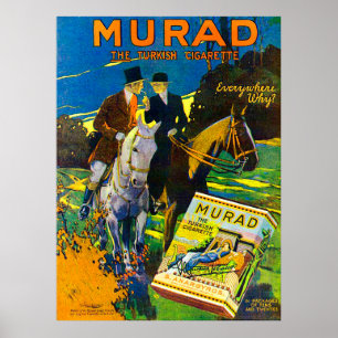 Affiche Murad Cigarettes 1910 The Turkish Cigarette