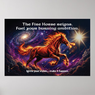 Affiche murale "Ambition brûlante" du Cheval de Fe