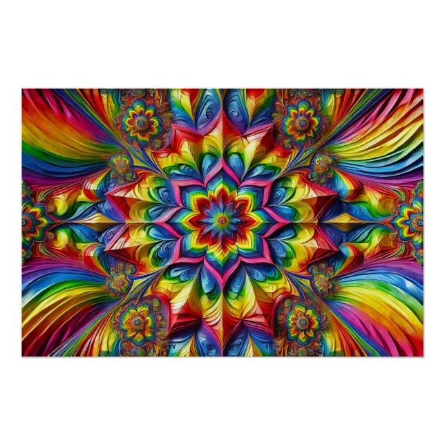 Affiche murale avec design couleur LGBTQ (Devant)