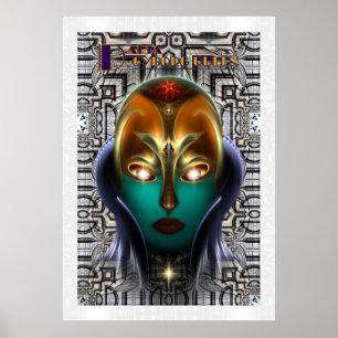 Affiche murale d'archives Daria Cyborg Queen Tech