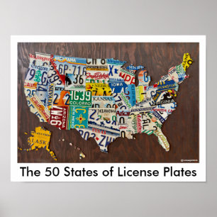 Affiche murale de la carte de licence